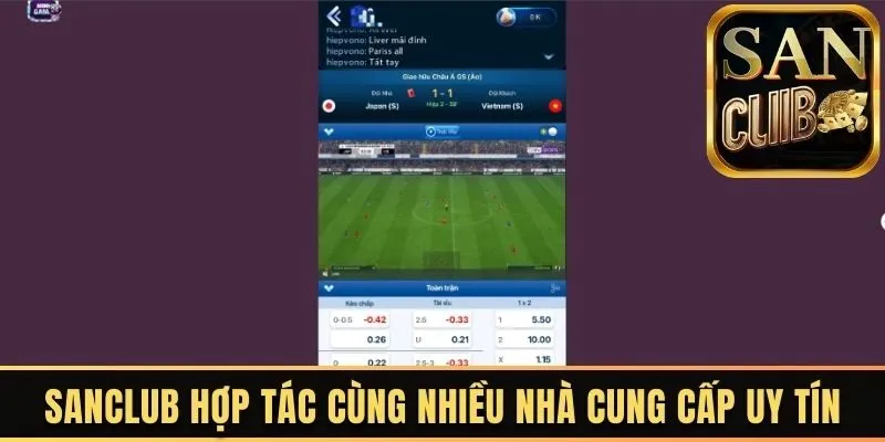 Sanclub hợp tác cùng nhiều nhà cung cấp uy tín