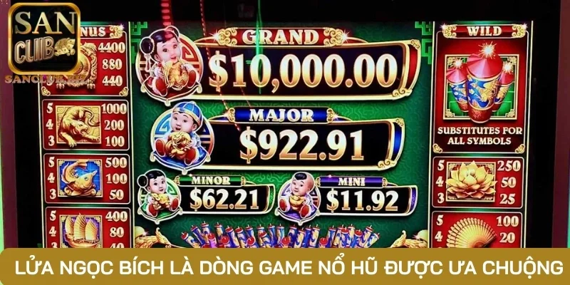 Lửa Ngọc Bích là dòng game nổ hũ được ưa chuộng